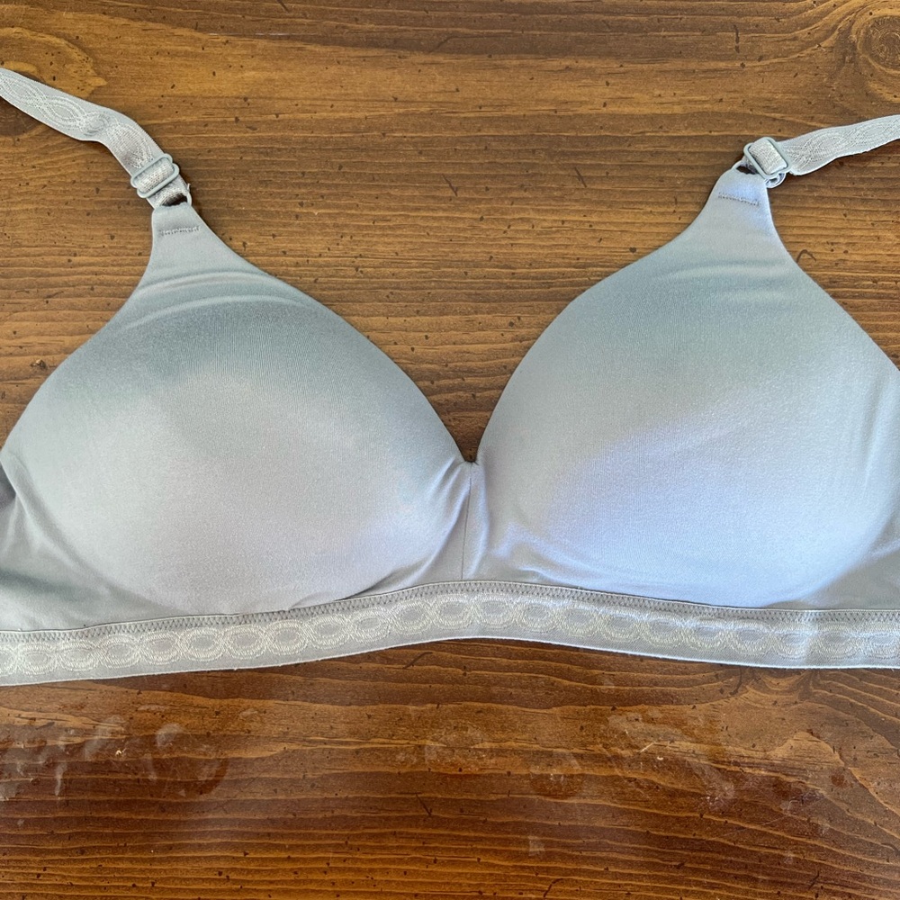 warners cloud 9 super soft wireless bra 38B gray